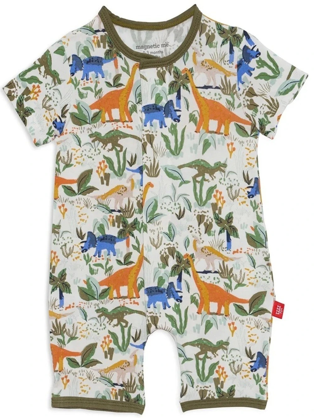 magnetic me Dinosaur Print Romper 3-6 Mnths like new raptor around your finger m